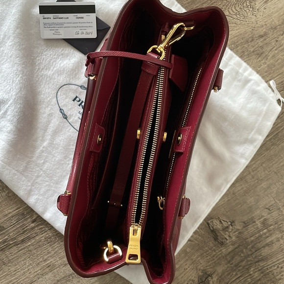 Prada Cerise bag with shoulder strap. 12"x9 1/2"x 4 1/2" - Picture 2 of 2